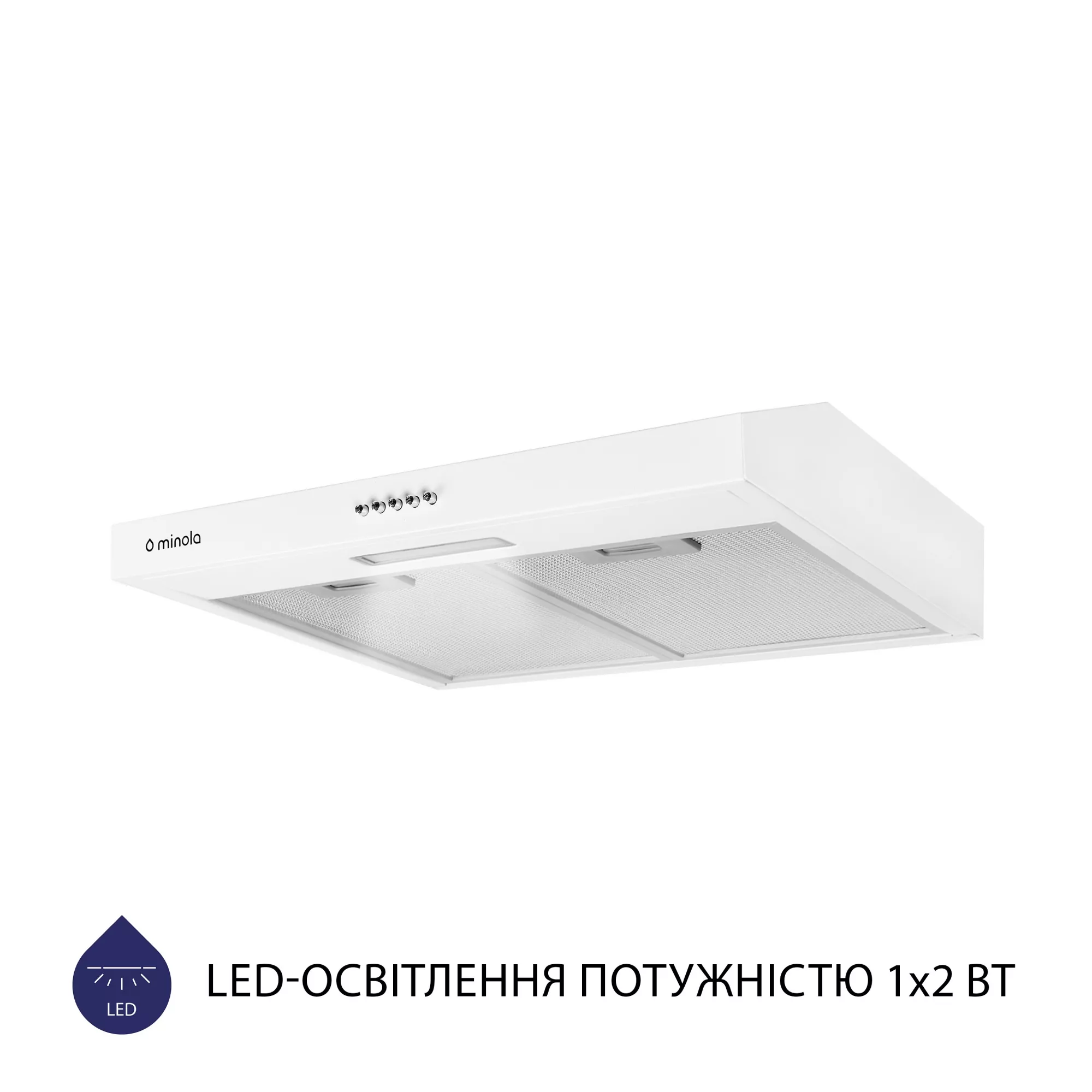 Вытяжка плоская MINOLA HPL 504 WH (Цвет Белый) - фото 2 Вытяжка плоская MINOLA HPL 504 WH - фото 2