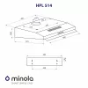 Вытяжка плоская MINOLA HPL 514 I (Польша)- № 11