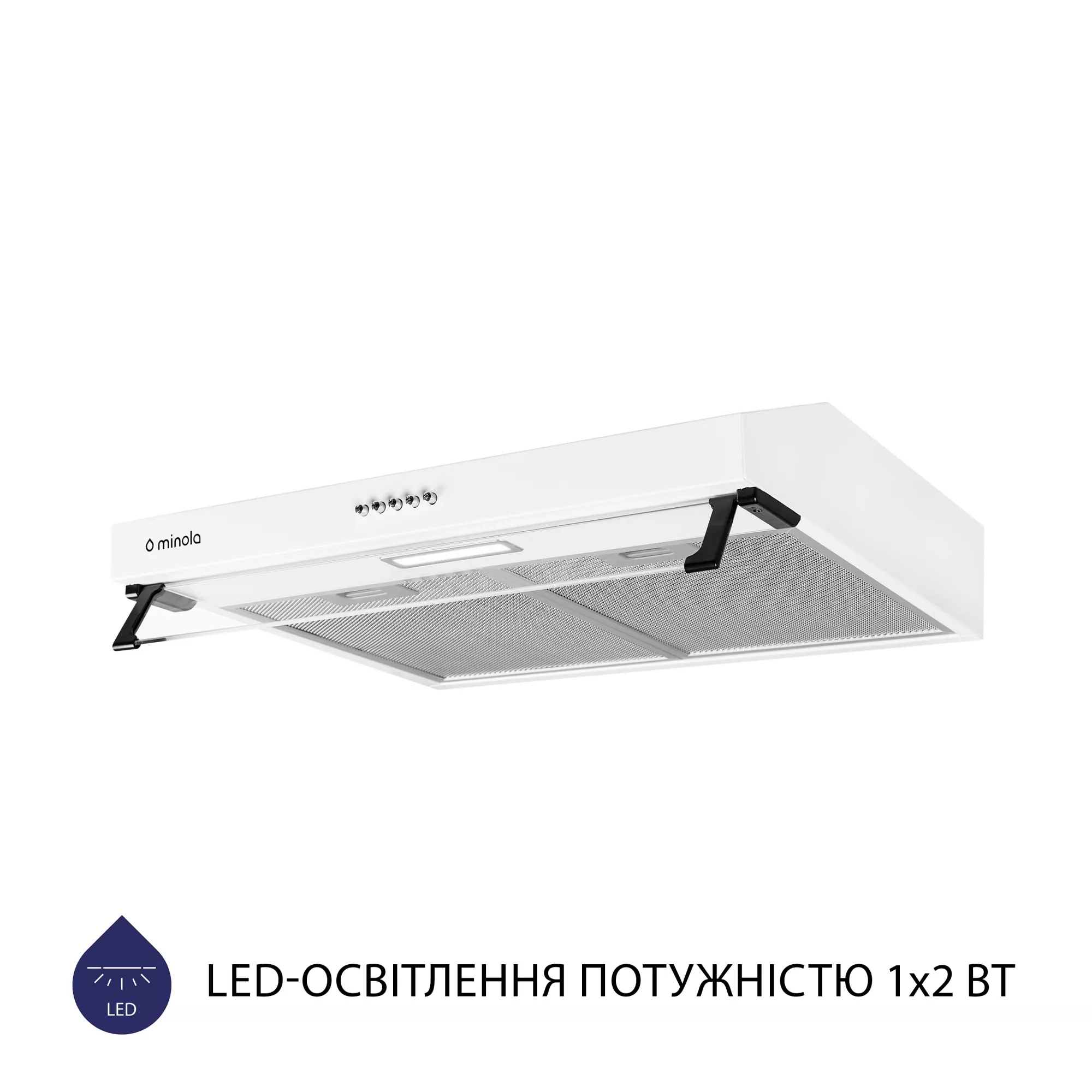 Вытяжка плоская MINOLA HPL 514 WH - фото 3