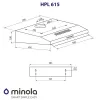 Вытяжка плоская MINOLA HPL 615 WH (Польша)- № 11