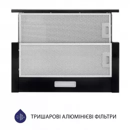 Витяжка телескопічна MINOLA HTLS 6734 BL 1100 LED GLASS