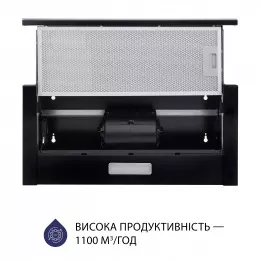 Витяжка телескопічна MINOLA HTLS 6734 BL 1100 LED GLASS