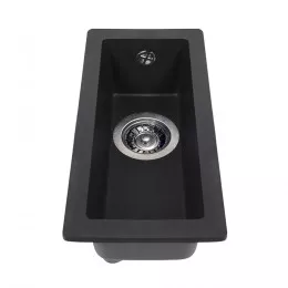 Мойка кухонная гранитная PERFELLI ESTO PGE 101-22 BLACK METALLIC