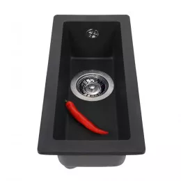 Мойка кухонная гранитная PERFELLI ESTO PGE 101-22 BLACK METALLIC