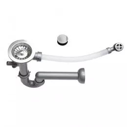 Мойка кухонная гранитная PERFELLI ESTO PGE 101-22 BLACK METALLIC