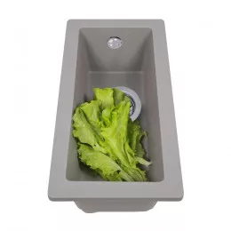 Мойка кухонная гранитная PERFELLI ESTO PGE 101-22 GREY METALLIC