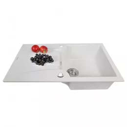Мойка кухонная гранитная PERFELLI FELICINETTO PGF 114-78 WHITE