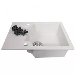 Мойка кухонная гранитная PERFELLI FELICITA PGF 134-60 WHITE