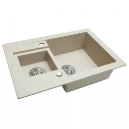 Мойка кухонная гранитная PERFELLI GRANZE PGG 506-67 LIGHT BEIGE