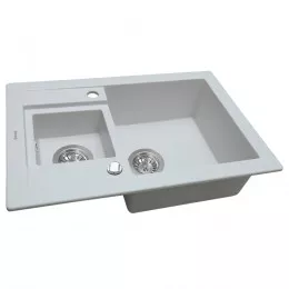 Мойка кухонная гранитная PERFELLI GRANZE PGG 506-67 WHITE