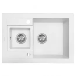 Мийка кухонна гранітна Perfelli GRANZE PGG 506-67  WHITE
