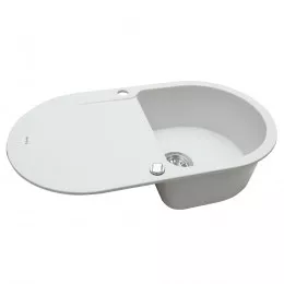 Мойка кухонная гранитная PERFELLI IZETTA OGI 114-78 WHITE