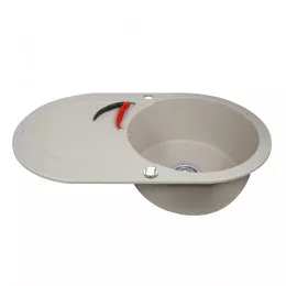 Мойка кухонная гранитная PERFELLI ORVIETTO OGO 114-78 LIGHT BEIGE