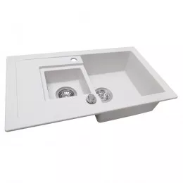 Мойка кухонная гранитная PERFELLI PIERRA PGP 536-78 WHITE