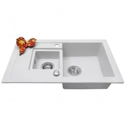 Мойка кухонная гранитная PERFELLI PIERRA PGP 536-78 WHITE