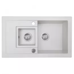 Мийка кухонна гранітна Perfelli PIERRA PGP 536-78  WHITE
