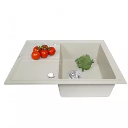 Мойка гранитная кухонная PERFELLI SILVE PGS 134-64 LIGHT BEIGE