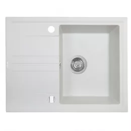 Мийка кухонна гранітна Perfelli SILVE PGS 134-64 WHITE