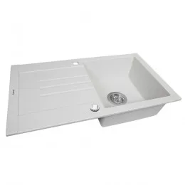 Мойка кухонная гранитная PERFELLI TINETTO PGT 114-76 WHITE