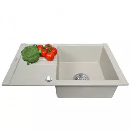 Мойка гранитная кухонная PERFELLI TINO PGT 134-66 LIGHT BEIGE