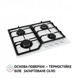 Поверхня газова на склі PERFELLI HGG 61424 WH
