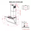 Вытяжка декоративная наклонная PERFELLI DNS 6452 D 850 IV LED (Италия)- № 15