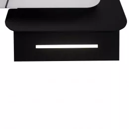 Вытяжка декоративная наклонная PERFELLI DNS 6753 B 1100 WH/BL LED Strip