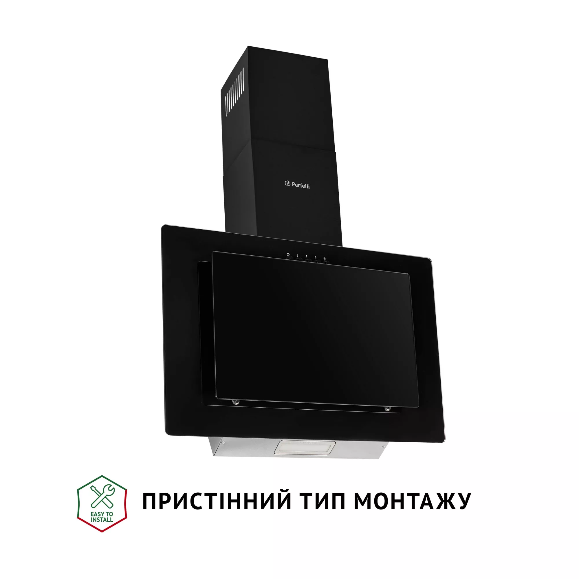 Вытяжка декоративная наклонная PERFELLI DN 6142 BL LED - фото 2