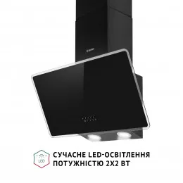 Вытяжка декоративная наклонная PERFELLI VICCO 6HM NERO