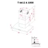 Вытяжка декоративная Т-образная PERFELLI T 6612 A 1000 BL LED (Цвет Черный) - № 10 Вытяжка декоративная Т-образная PERFELLI T 6612 A 1000 BL LED (Италия)- № 10