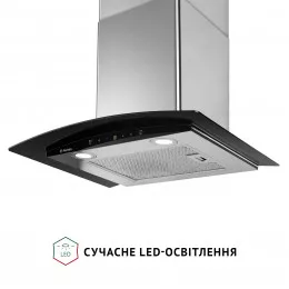 Декоративная вытяжка со стеклом PERFELLI GRASSI 6PWX INOX
