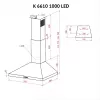 Вытяжка купольная PERFELLI K 6610 I 1000 LED (Италия)- № 11