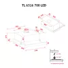 Вытяжка телескопическая PERFELLI TL 6316 WH 700 LED (Италия)- № 12
