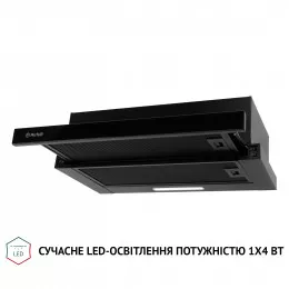 Витяжка телескопічна PERFELLI TL 6333 BL 700 LED GLASS