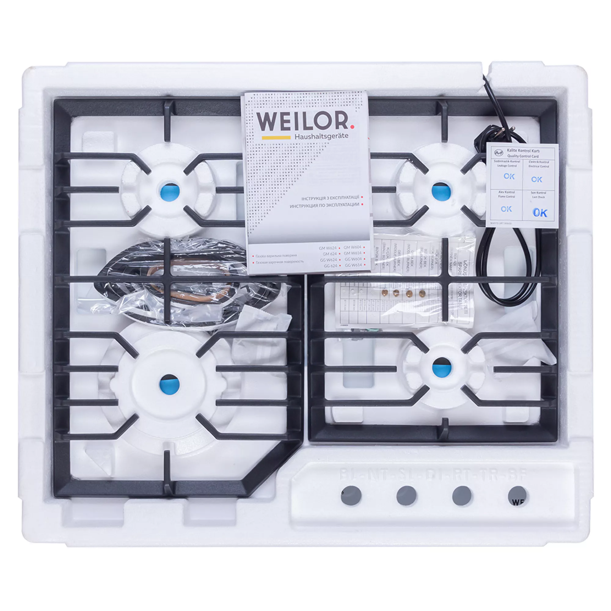 Поверхность газовая на металле WEILOR GM 624 WH - фото 12