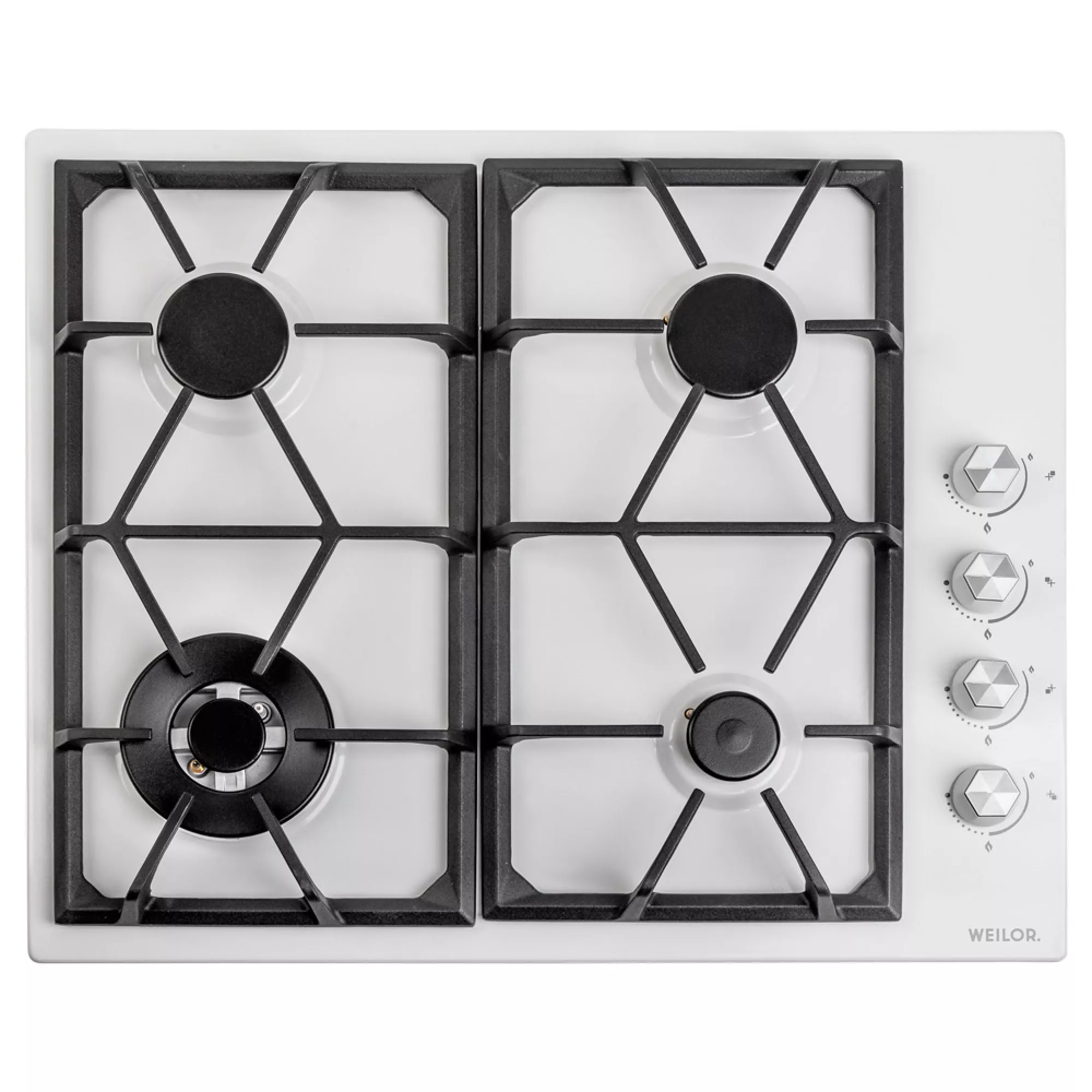 Поверхность газовая на металле WEILOR GM W 634 WH (Цвет Белый), Атикул 5902767905848 |  купить на AQUILA.UA - фото 1