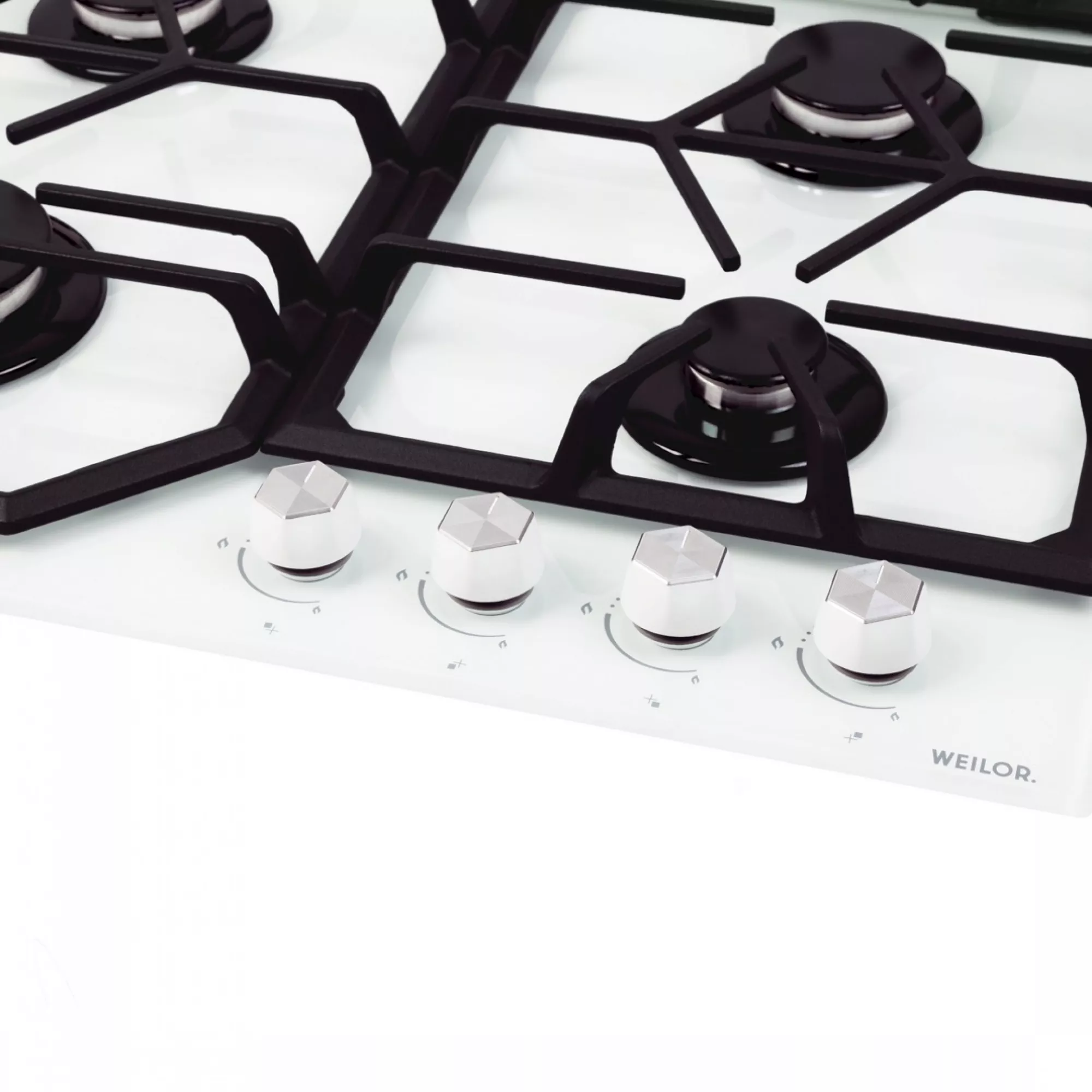 Поверхность газовая на стекле WEILOR GG 604 WH (Цвет Белый) - фото 5 Поверхность газовая на стекле WEILOR GG 604 WH - фото 5