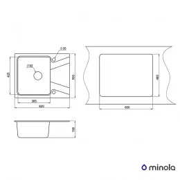 Миття кухонне гранітне MINOLA MPG 1140-62 Еспресо