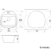 Мойка кухонная гранитная MINOLA MRG 1050-50 Базальт - № 3 Мойка кухонная гранитная MINOLA MRG 1050-50 Базальт - № 3