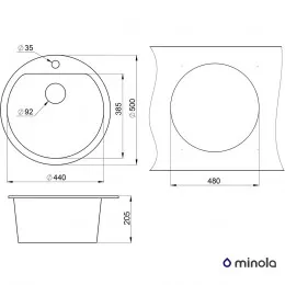 Minola MRG 1045-50 Черный