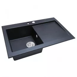 Мийка кухонна гранітна  PERFELLI SOLO PGS 118-80 BLACK