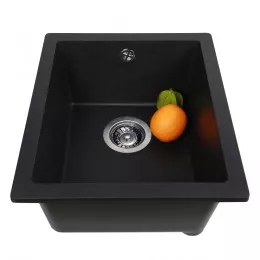 Мийка кухонна гранітна PERFELLI ESTO PGE 101-38 BLACK METALLIC