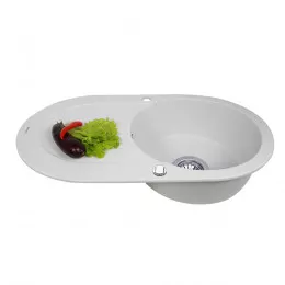 Мийка кухонна гранітна  PERFELLI ORVIETTO OGO 114-78 WHITE