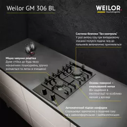 Поверхня газова на металі WEILOR GM 306 BL