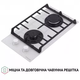 Поверхня газова Domino на склі PERFELLI HGG 31427 WH