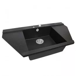 Мийка кухонна гранітна  PERFELLI MAJESTIC TGM 1251-96 BLACK METALLIC