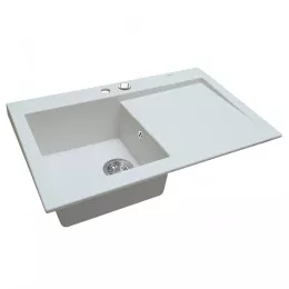 Мийка кухонна гранітна  PERFELLI SOLO PGS 118-80 WHITE