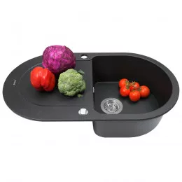 Мийка кухонна гранітна  PERFELLI IZETTA OGI 114-78 BLACK