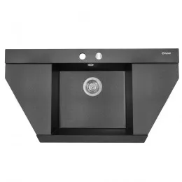 Мийка кухонна гранітна  Perfelli MAJESTIC TGM 1251-96 BLACK METALLIC