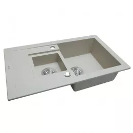 Мийка кухонна гранітна  PERFELLI PIERRA PGP 5361-78 GREY METALLIC